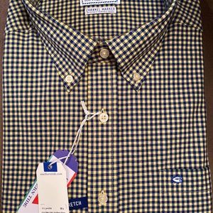 Southern tide gingham men’s button up size xl